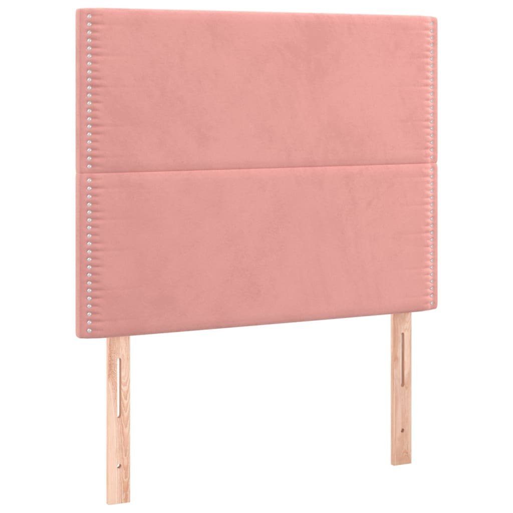 Samt, St) Kopfteil cm Stk. (1 Kopfteile 2 vidaXL 90x5x78/88 Rosa