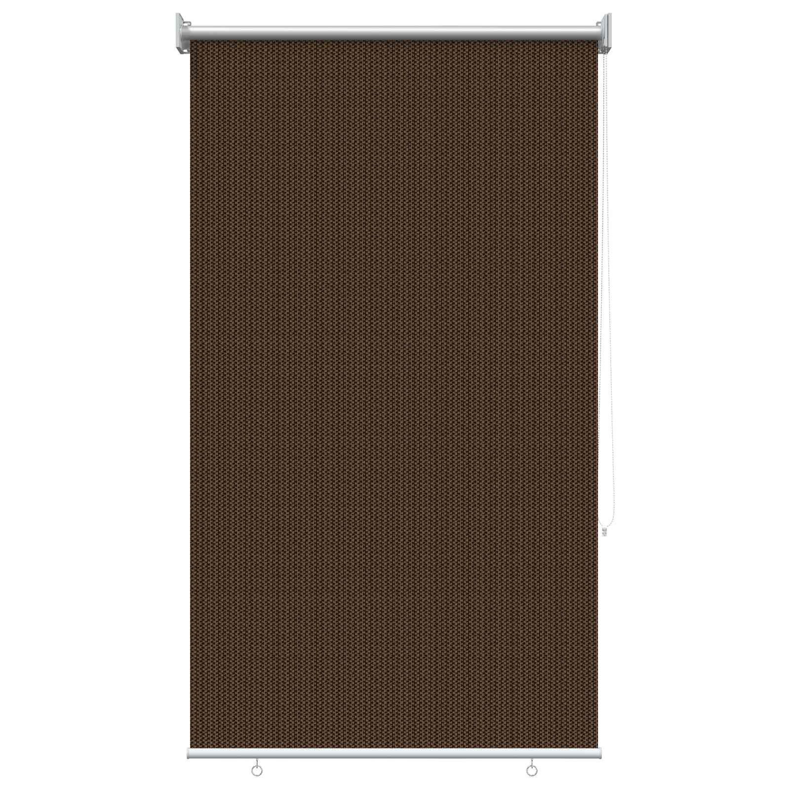 Rollo Außenrollo 90% UV-Block Braun 60 x 140 cm HDPE, vidaXL