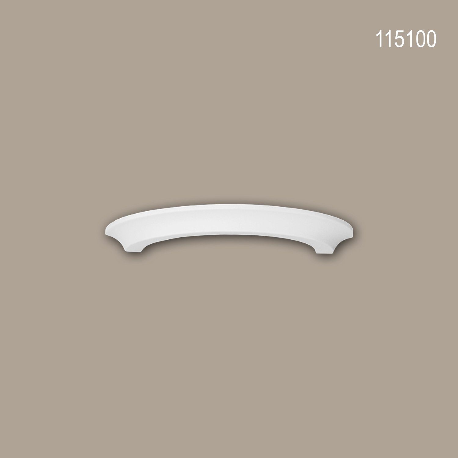 Profhome Wanddekoobjekt 115100 (Halbsäulen Ring, 1 St., Säule, Zierelement, Stucksäule, Dekosäule, Durchmesser 28 cm), weiß, vorgrundiert, Stil: Dorisch