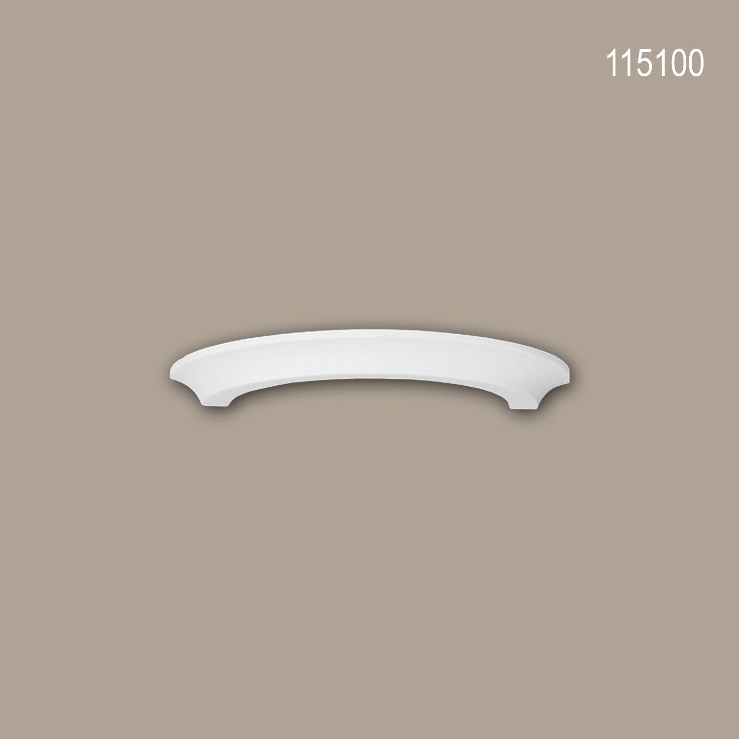 Profhome Wanddekoobjekt 115100 Halbsäulen Ring Säule Zierelement dekoratives Element (Halbsäulen Ring, 1 St., Säule, Zierelement, Stucksäule, Dekosäule, Durchmesser 28 cm), weiß, vorgrundiert, Stil: Dorisch
