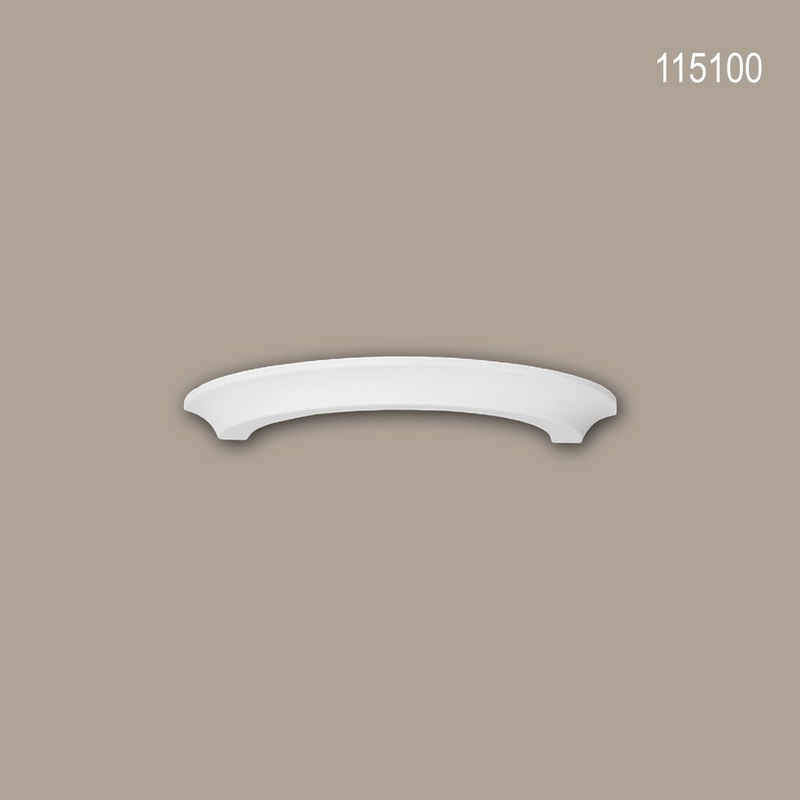 Profhome Wanddekoobjekt »115100« (Halbsäulen Ring, 1 St., Säule, Zierelement, Stucksäule, Dekosäule, Durchmesser 28 cm), weiß, vorgrundiert, Stil: Dorisch