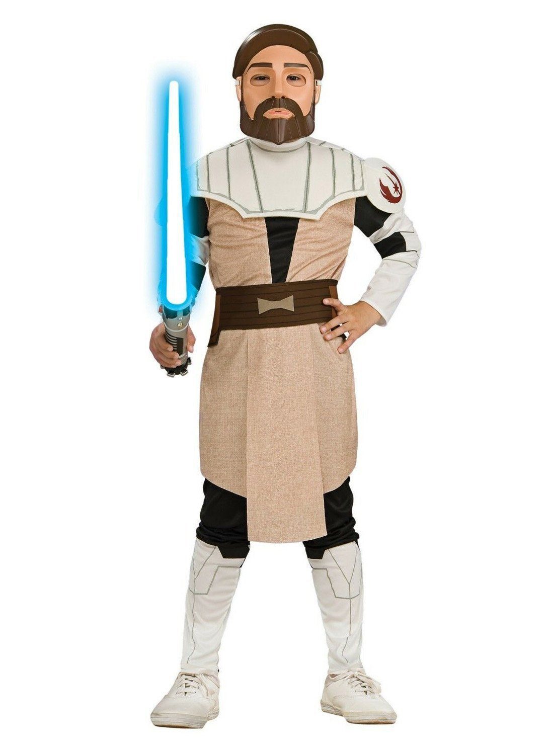 Rubie´s Kostüm Clone Wars Obi-Wan Kenobi Kostüm für Kinder, Star Wars-Kostüm aus der Clone Wars-Animationsserie