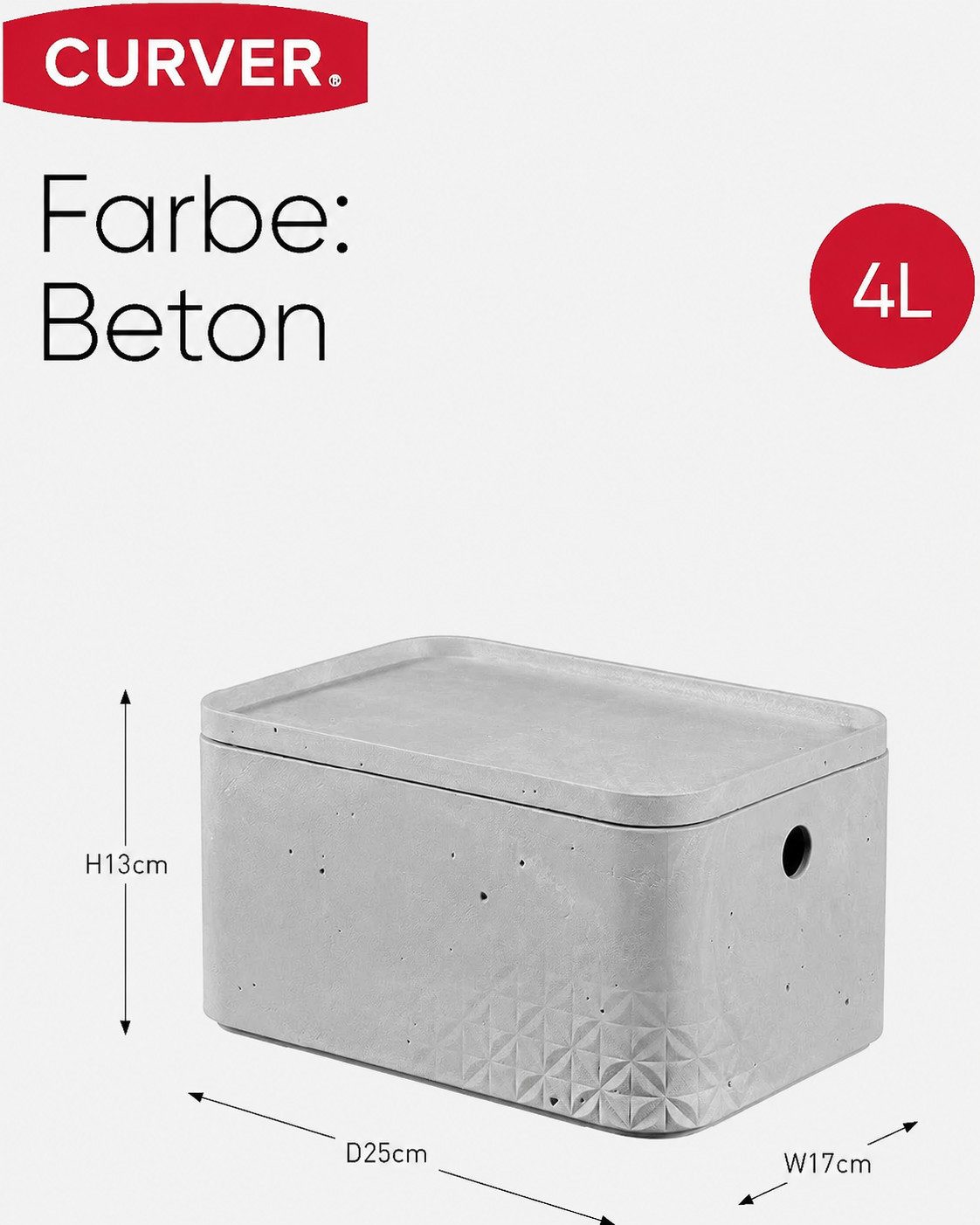 Curver Aufbewahrungsbox 3er Set Aufbewahrungsbox 4 Liter mit Deckel Stapelbox Kunststoff, Ordnungsbox Aufbewahrungskiste Organizer Box Sortierbox