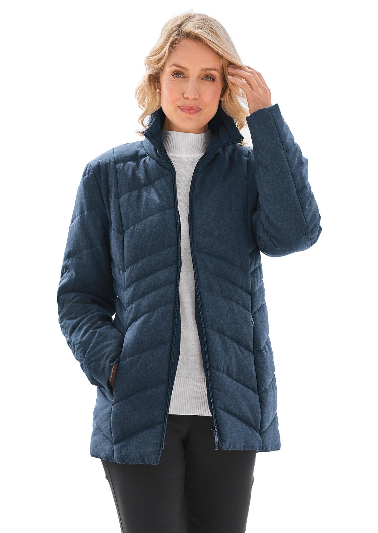 GOLDNER Steppjacke Warme Jeansoptik / Steppjacke rauchblau melange in