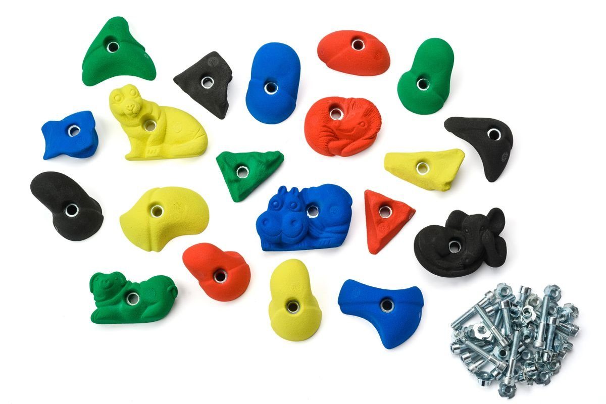 Kletterwand mit Griffen für das Kinderzimmer