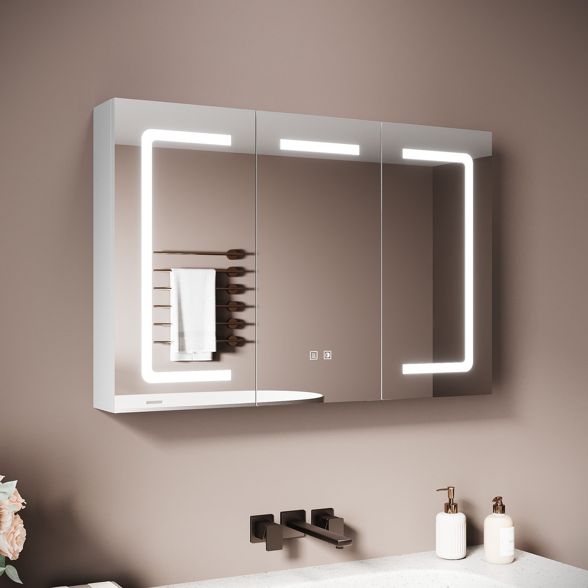 SONNI Spiegelschrank Badezimmerspiegelschrank, Spiegelschrank Badezimmer mi günstig online kaufen