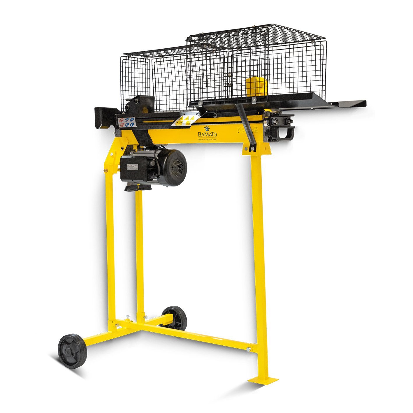 BAMATO Holzspalter HO-7E_SET, Spaltgutlänge bis 52.00 cm, Spaltgutdurchmesser bis 25.00 cm, (1-St), Fahrwerk, stufenlose Spalthubeinstellung, vorbefüllt mit Hydrauliköl
