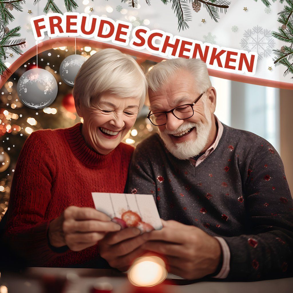 LifeDesign Weihnachtskarte Postkarten-Set "Weihnachten", Weihnachtsgrußkarten Set, Frohe Weihachten DIN A6 Karten