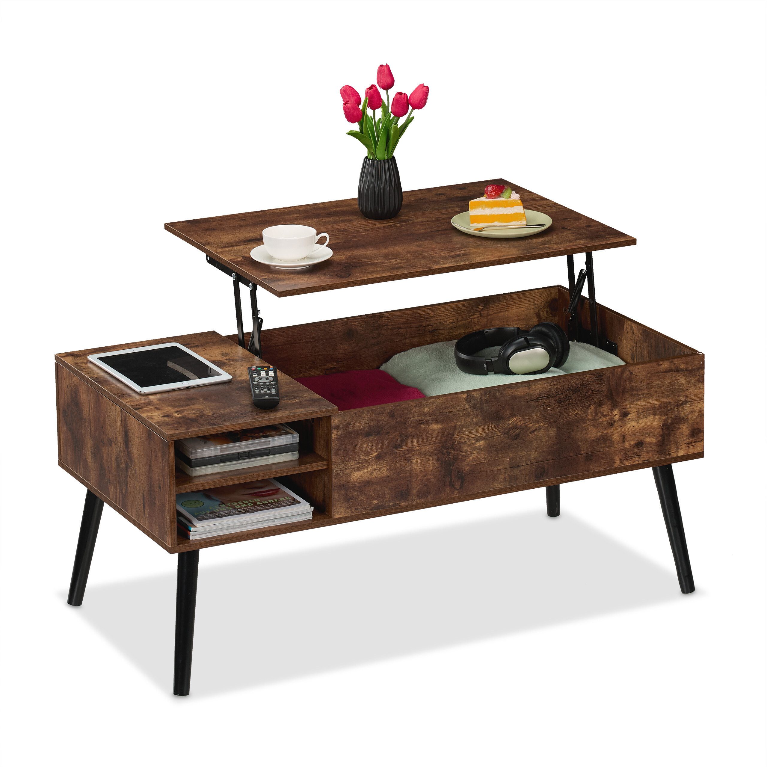 relaxdays Couchtisch Aufklappbarer Couchtisch günstig online kaufen
