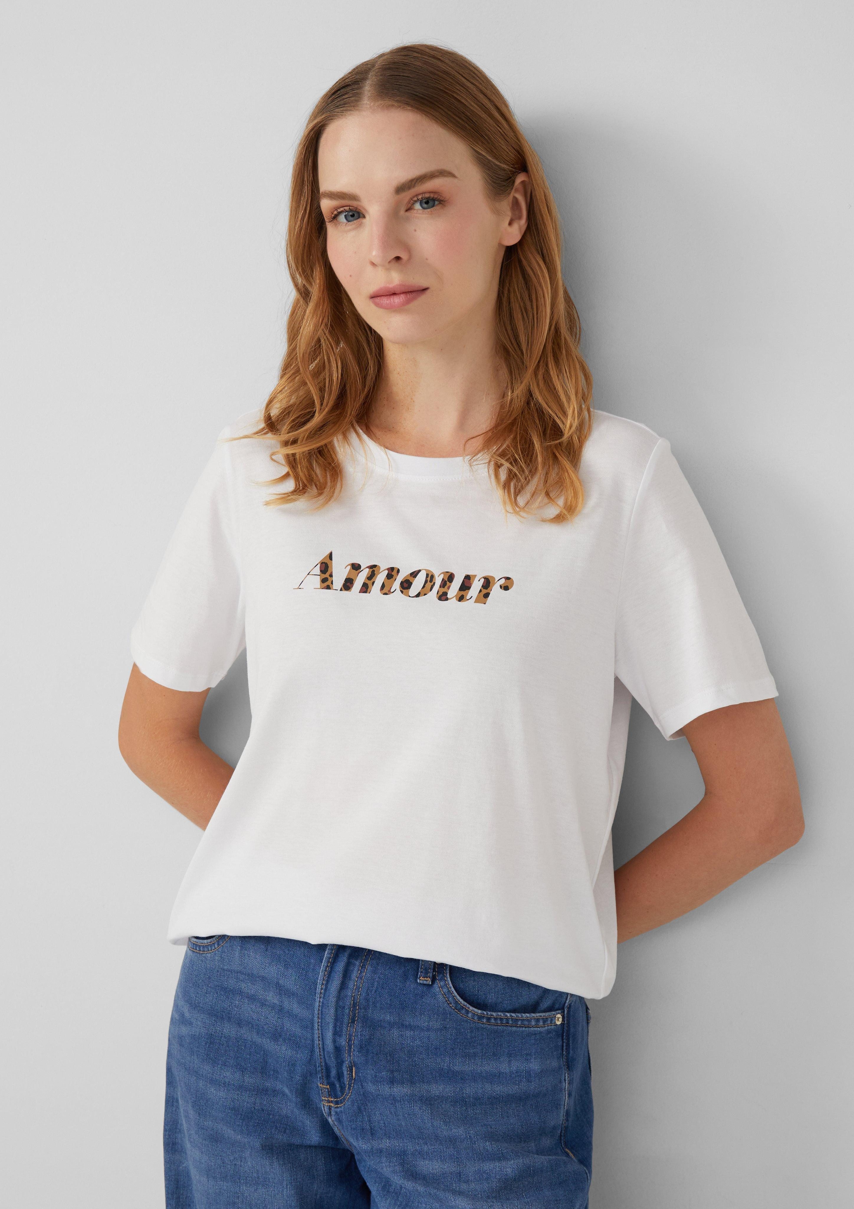 s.Oliver Kurzarmshirt T-Shirt mit Frontprint günstig online kaufen