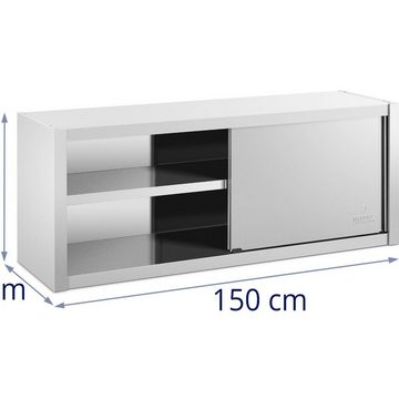 Royal Catering Wandhängeschrank Wandhängeschrank Schiebetür Hängeschrank Edelstahl Hängeoberschrank