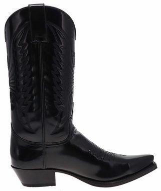 Sendra Boots CUERVO WEST 2073 Schwarz Cowboystiefel Rahmengenähte Unisex Westernstiefel.