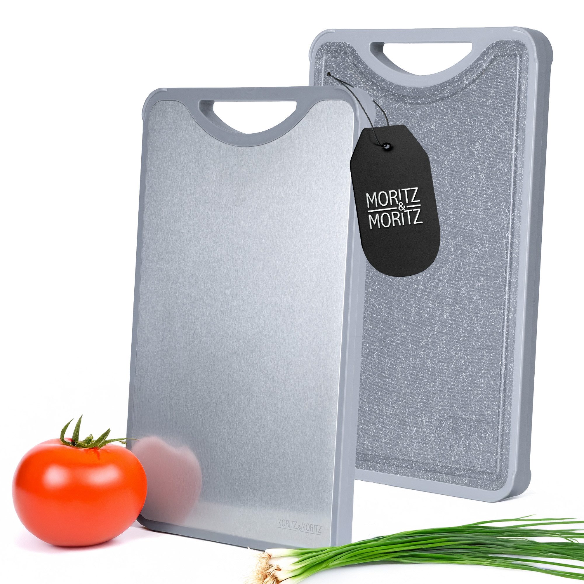 Moritz & Moritz Schneidebrett Multifunktionales Schneidebrett - Edelstahl / Kunststoff, (Set, 1-St), Spülmaschinengeeignet