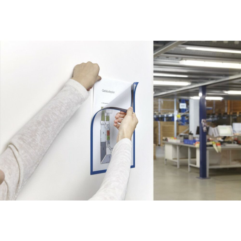 magnetoplan® Hängevitrine Magnetofix Sichtfenster blau DIN A4 5St (1-St)