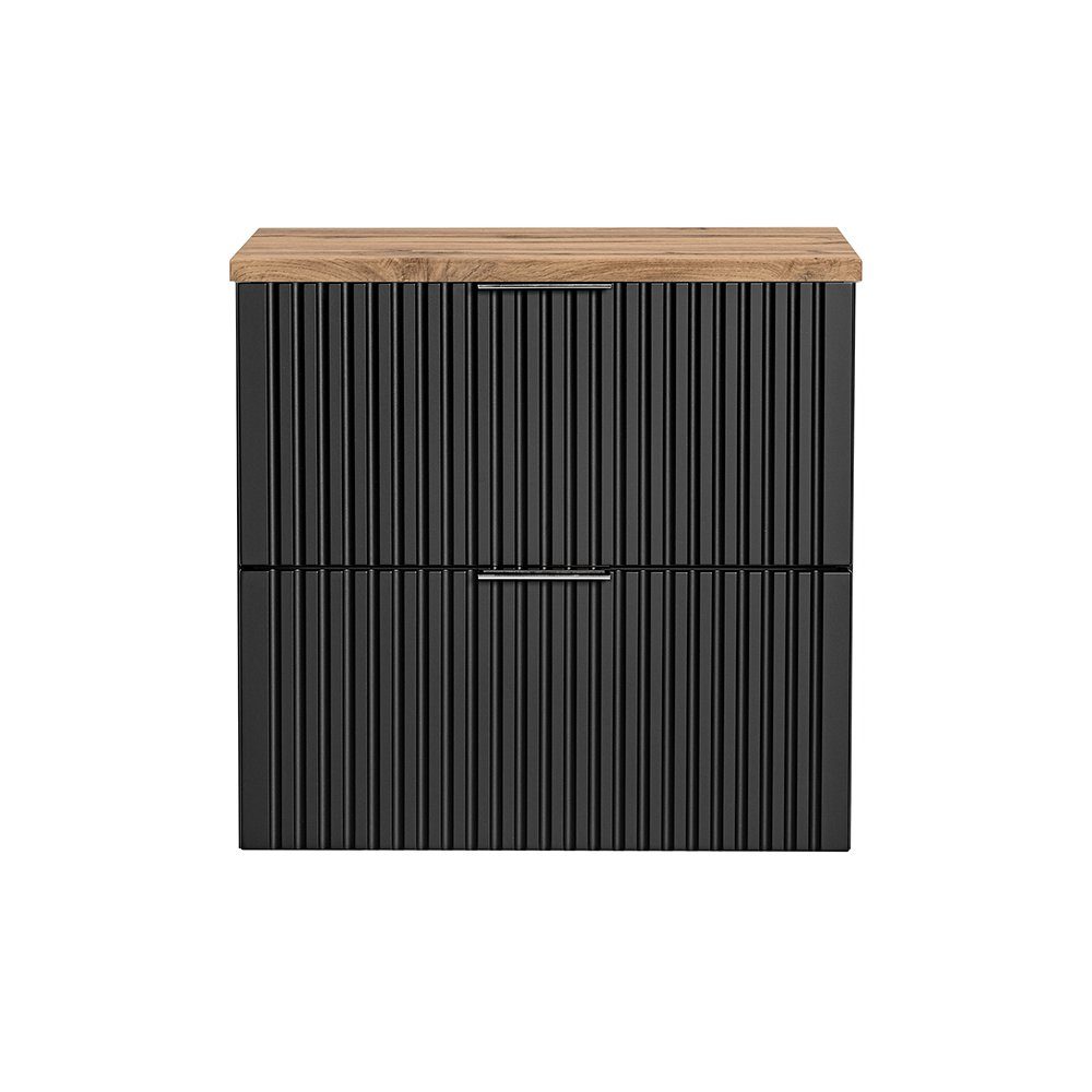 Lomadox Waschbeckenschrank ADELAIDE-56-BLACK schwarz matt, Front günstig online kaufen