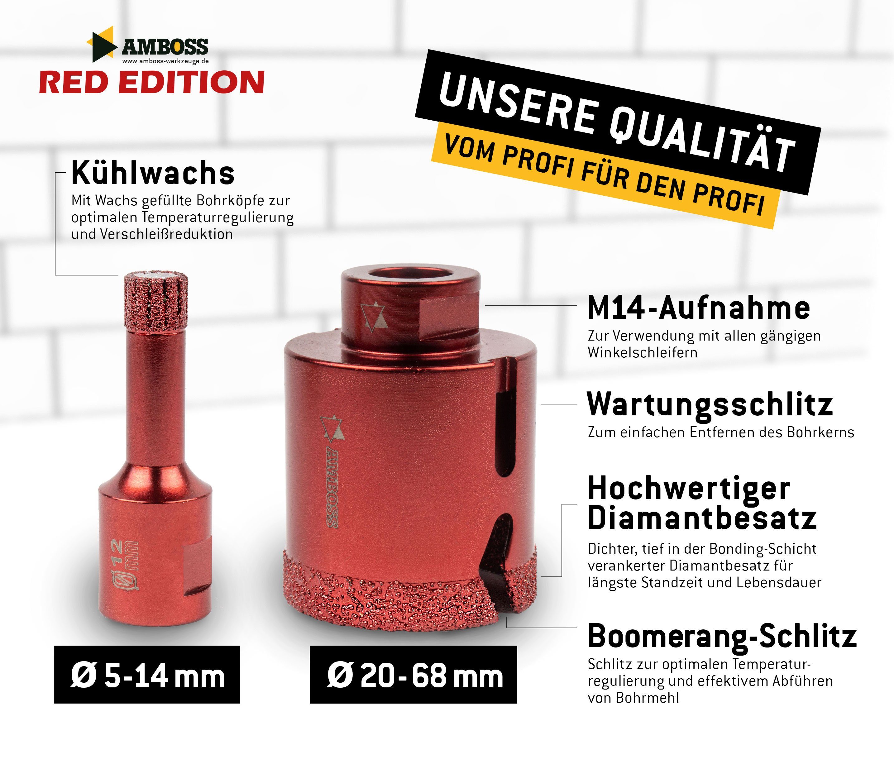 Amboss 8 Amboss Red mm, Lochsäge 8 Edition mm Ø Schleiffinger Werkzeuge