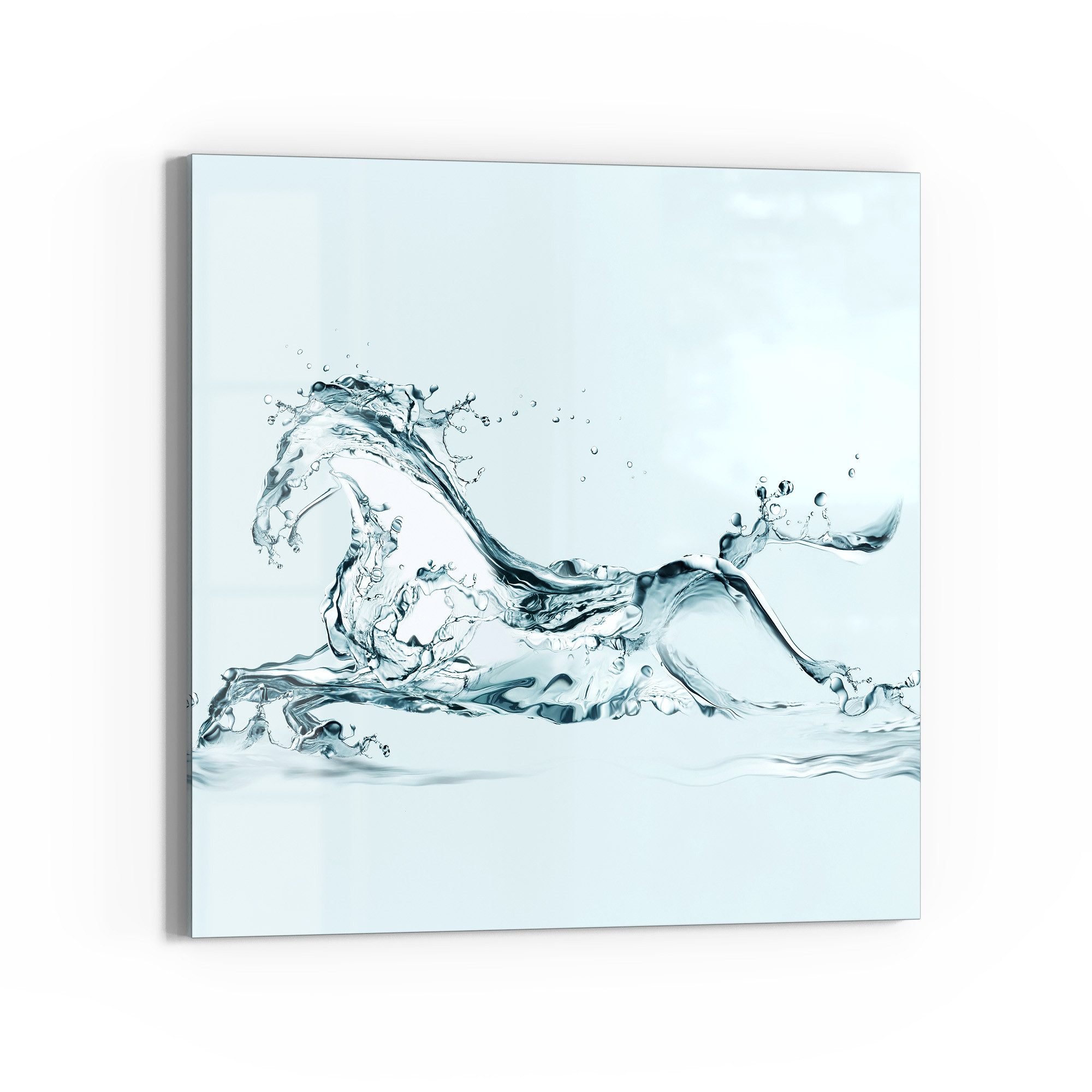 DEQORI Glasbild 'Pferd des Stroms', 'Pferd des Stroms', Glas Wandbild Bild schwebend modern