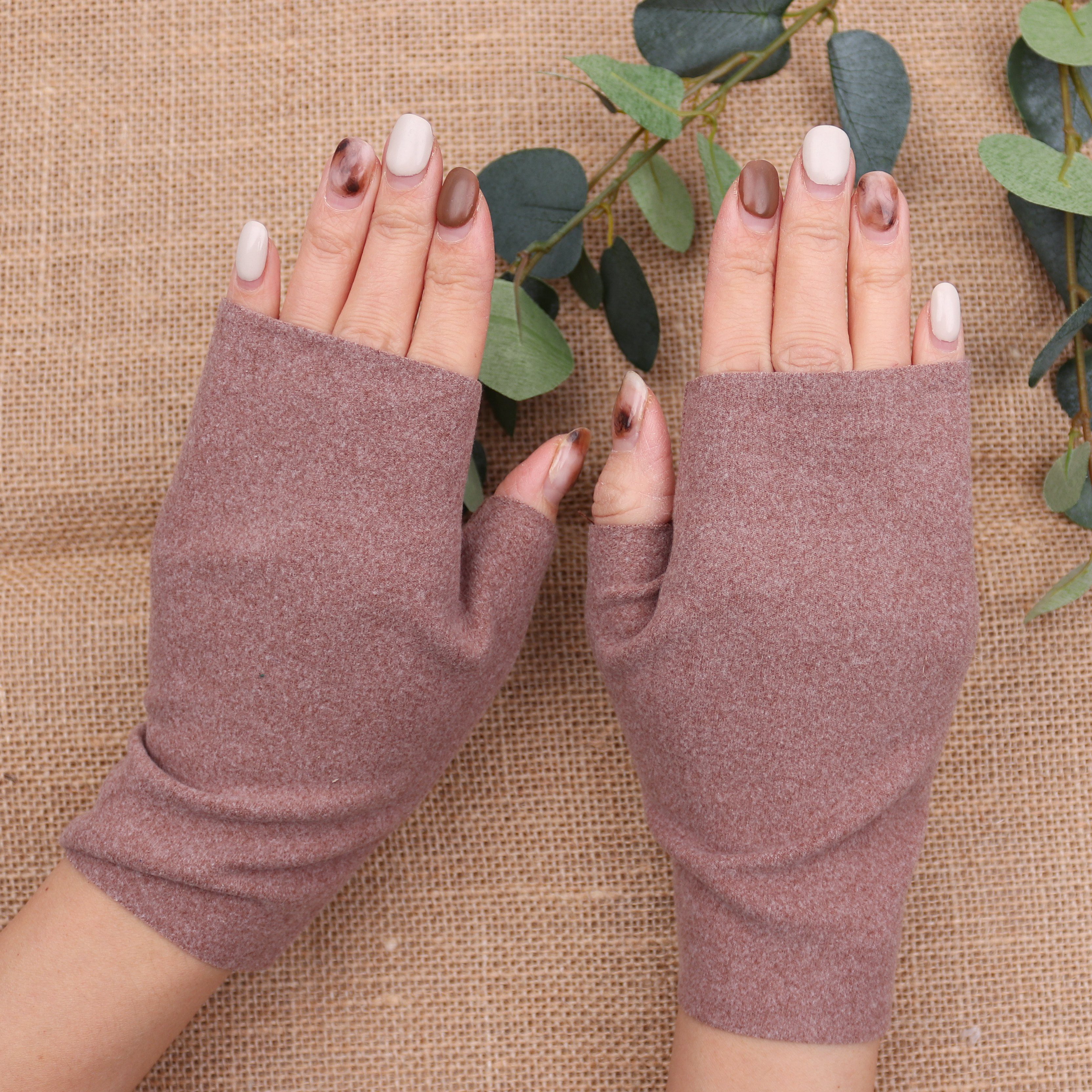 MIRROSI Fleecehandschuhe Damen Fingerlosen Handschuhe Für günstig online kaufen