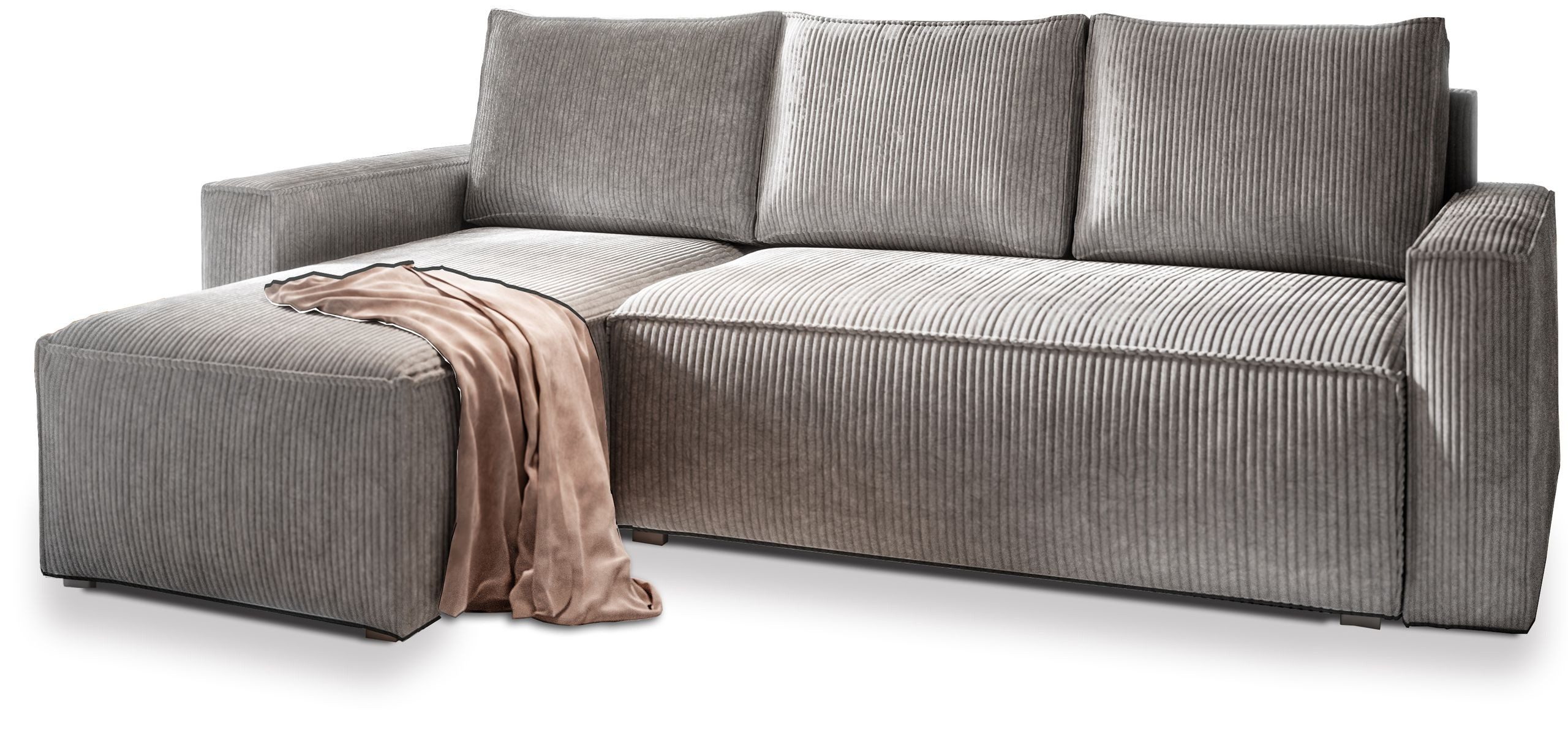 Masseno Ecksofa POTARO mit Schlaffunktion L-Form, Sofa mit Bettkasten günstig online kaufen