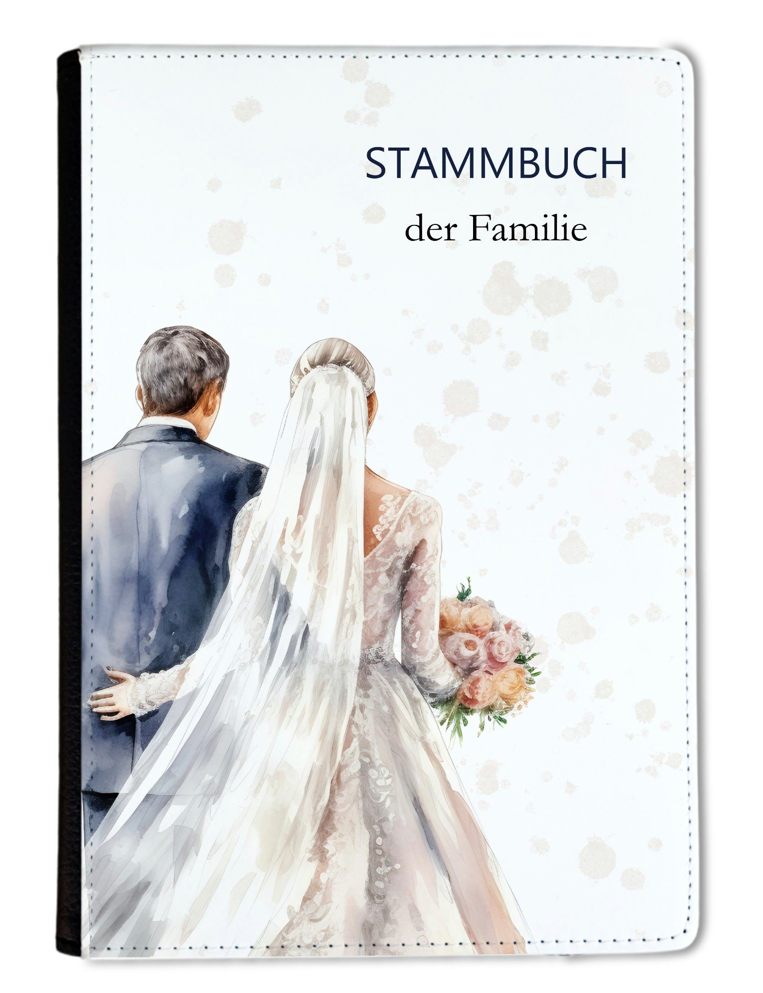 CreaDesign Notizbuch Stammbuch A5 Brautpaar Blau Weiß