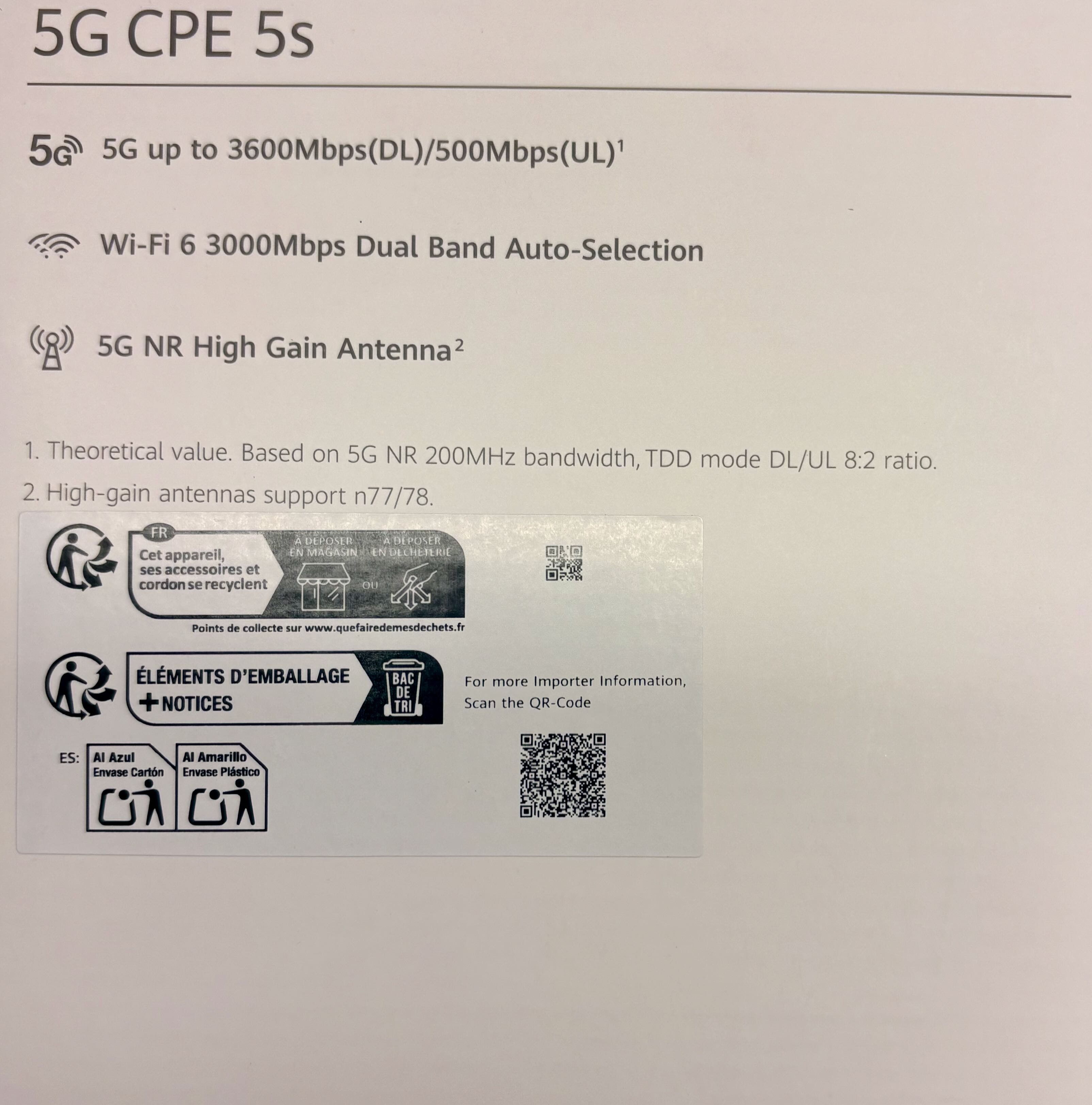 Huawei Brovi H153-381 5G CPE 5S Router WLAN-Router – Bild 2 von 2