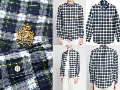 Ralph Lauren Langarmhemd POLO RALPH LAUREN CREST Shirt Karohemd Button Down Check Heritage Wapp