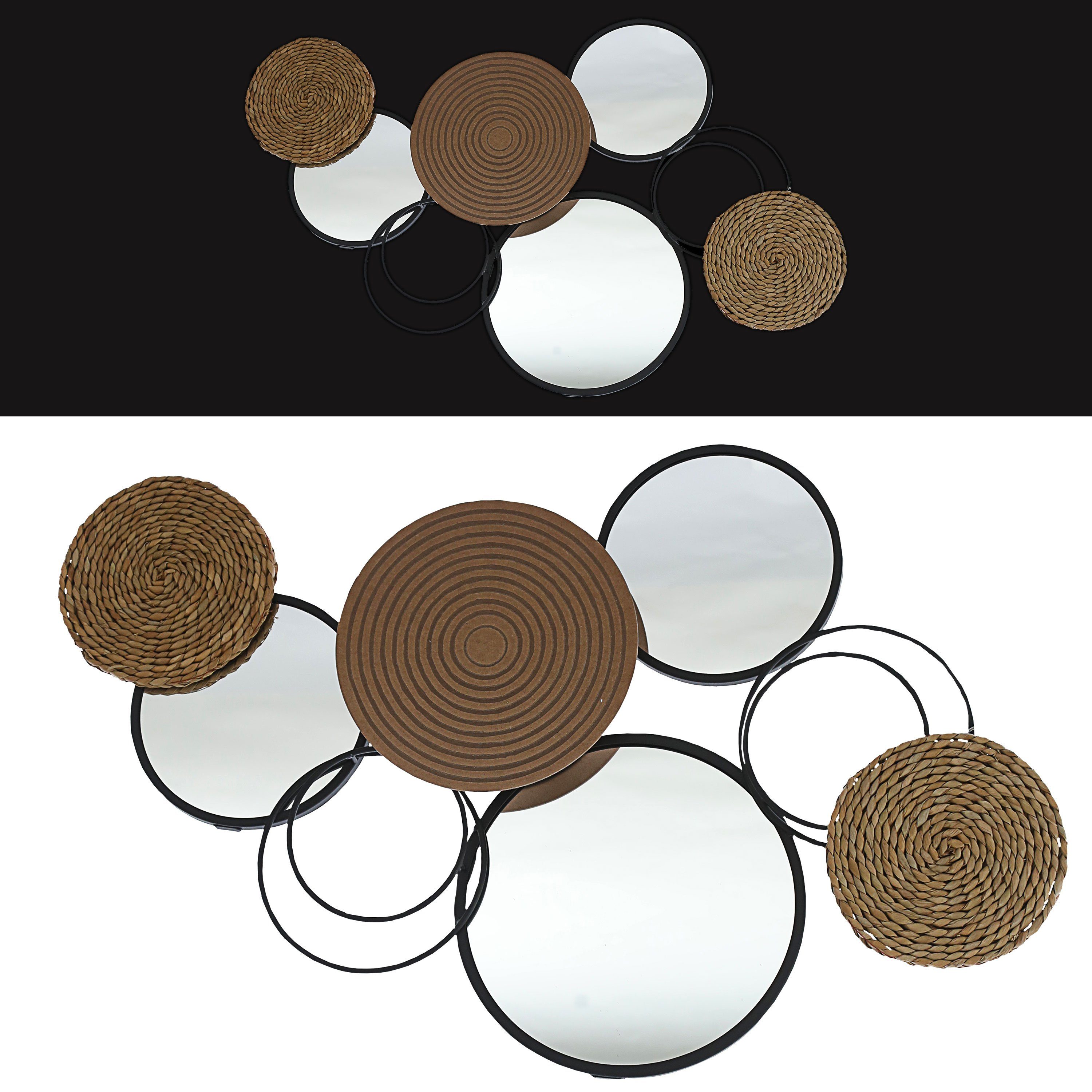 CEPEWA Wanddekoobjekt Wanddeko Metall 76x47x4cm schwarz günstig online kaufen