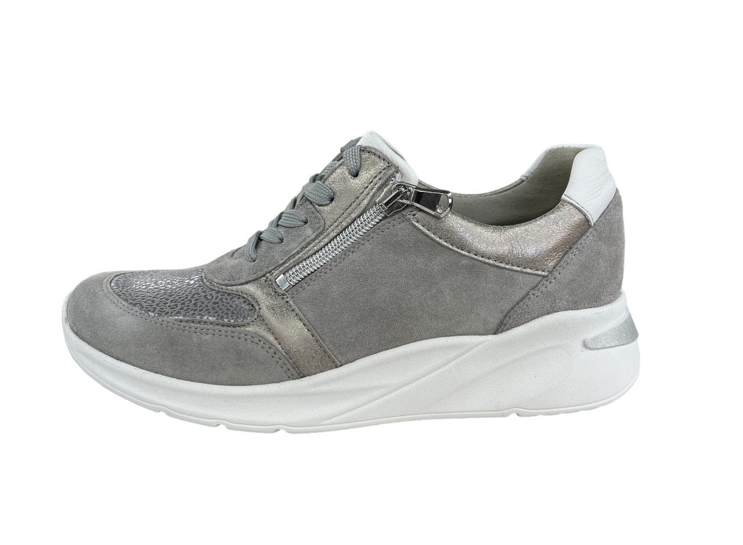Waldläufer Damen Sneaker H-Dilara 715H02-401-201 grey stein weiss Sneaker