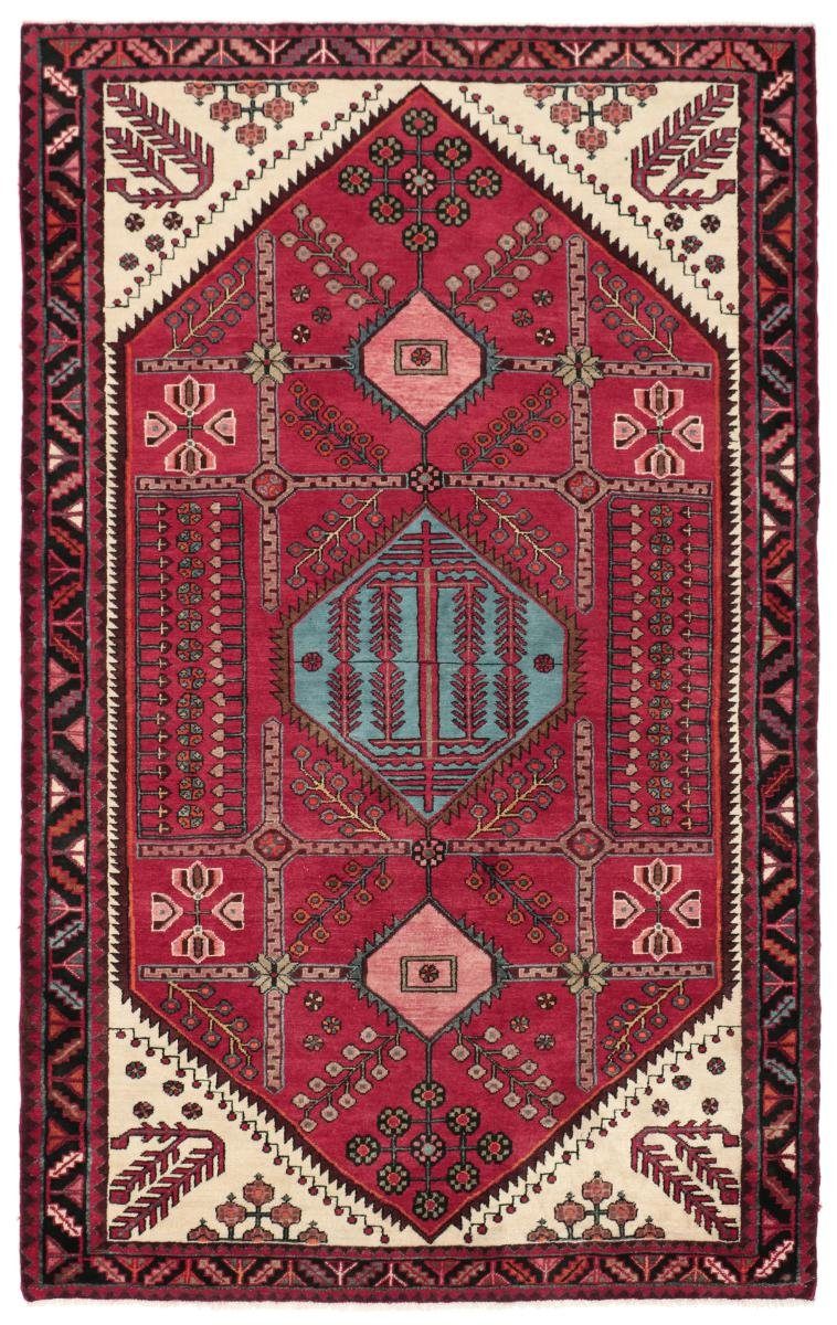 Orientteppich Höhe: rechteckig, 8 mm Perserteppich, Handgeknüpfter Trading, 156x244 / Hamadan Orientteppich Nain