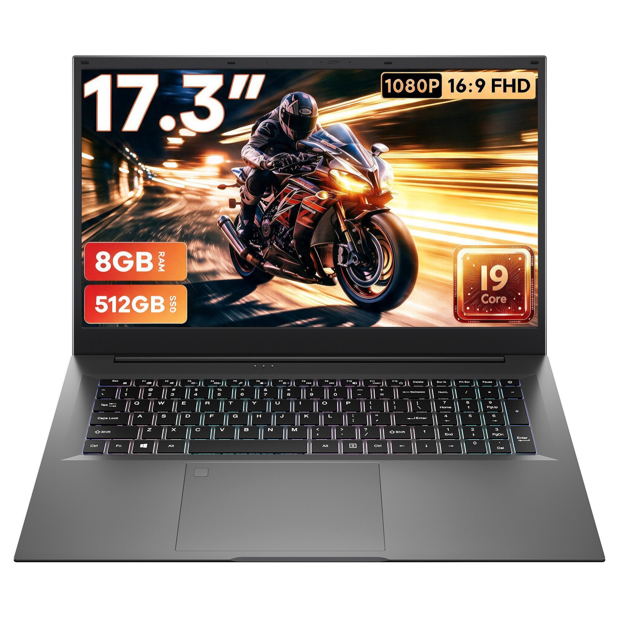 MENGHU Hochleistungs-Laptop Intel Core i9, bis zu 4,80 GHz, Gaming & Kreative Notebook (Intel® Core™ i9, 8 GB, 512 GB SSD, 8-core CPU)