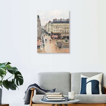 Posterlounge Acrylglasbild Camille Pissarro, Die Rue Saint-Honoré am Nachmittag, Wohnzimmer Malerei
