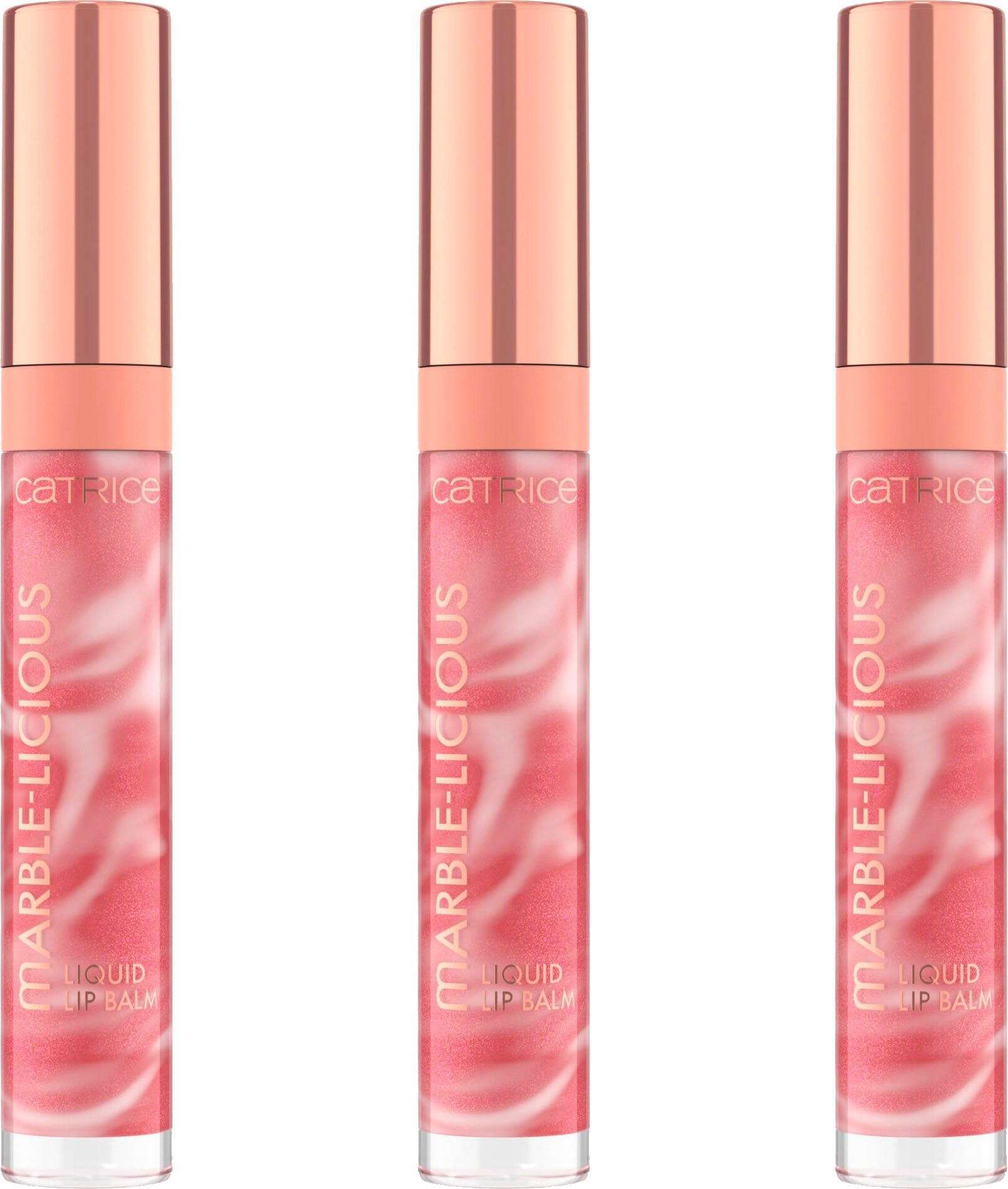 Catrice Блеск для губ Marble-licious Liquid Lip Balm, 3-tlg., mit glänzendem Finish
