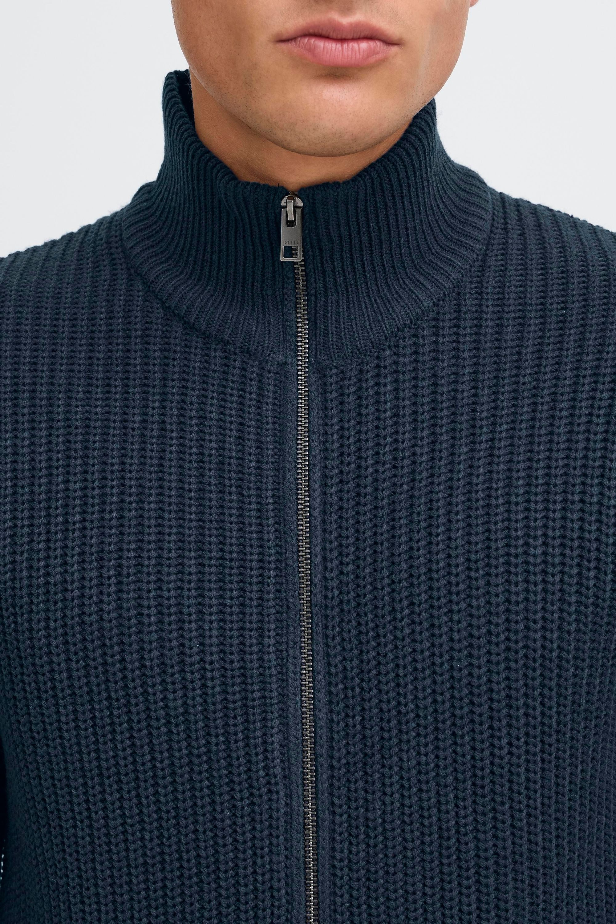 !Solid Trainingsjacke SDARNO Modische Strickjacke mit Stehkragen
