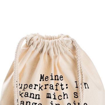 Mr. & Mrs. Panda Sporttasche Meine Superkraft: Ich kann... - Transparent - Geschenk, Ehemann, Beut (1-tlg)