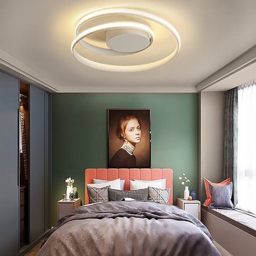 Daskoo Deckenleuchten 42W LED Deckenlampe mit Fernbedienung Dimmbar Schlafzimmer Wohnzimmer, LED fest integriert, Warmweiß/Neutralweiß/Kaltweiß, LED Deckenleuchte stufenlos dimmbar