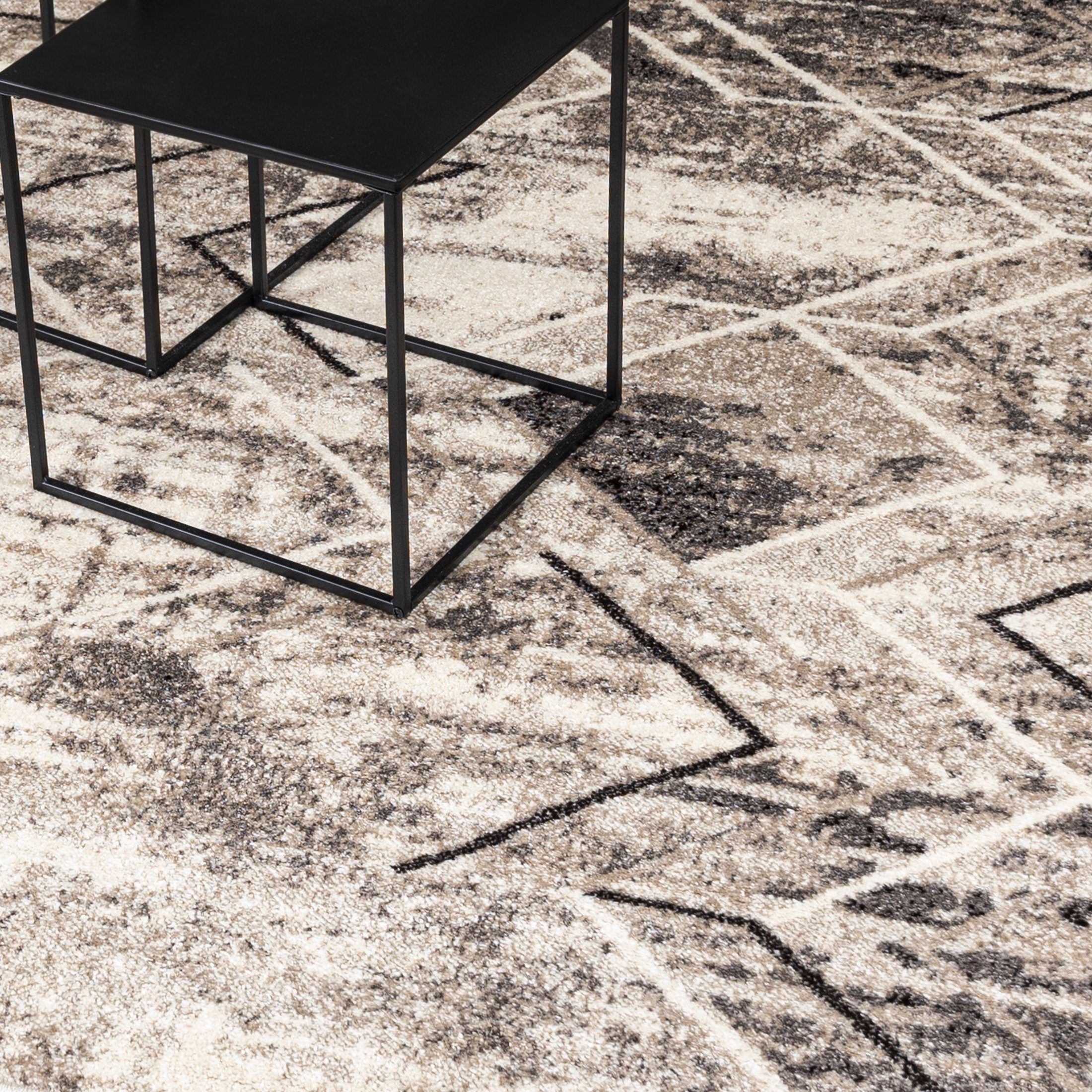 Designteppich Modern Teppich für Wohnzimmer, Geometrisches Mazovia, Muster Schlafzimmer, x 150 cm, Esszimmer, Kurzflor, 80