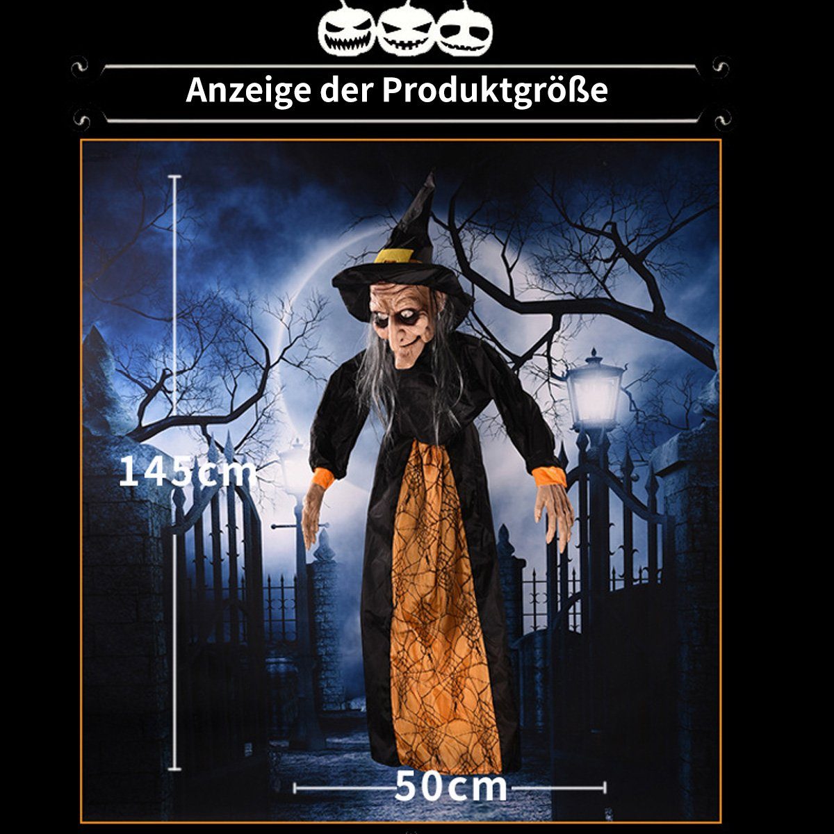DOPWii Hexe Dekoobjekt Halloween-Dekorationen,Hexenkostüme,Spukhaus-Requisiten,Seltsame
