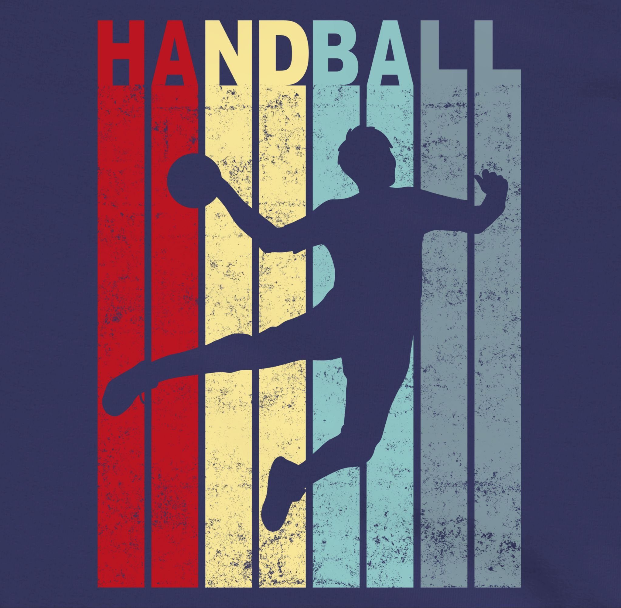 Hoodie Navy 1 Shirtracer Handball Handballer Blau Kleidung Handballspieler Sprungwurf Sport Kinder Geschenk