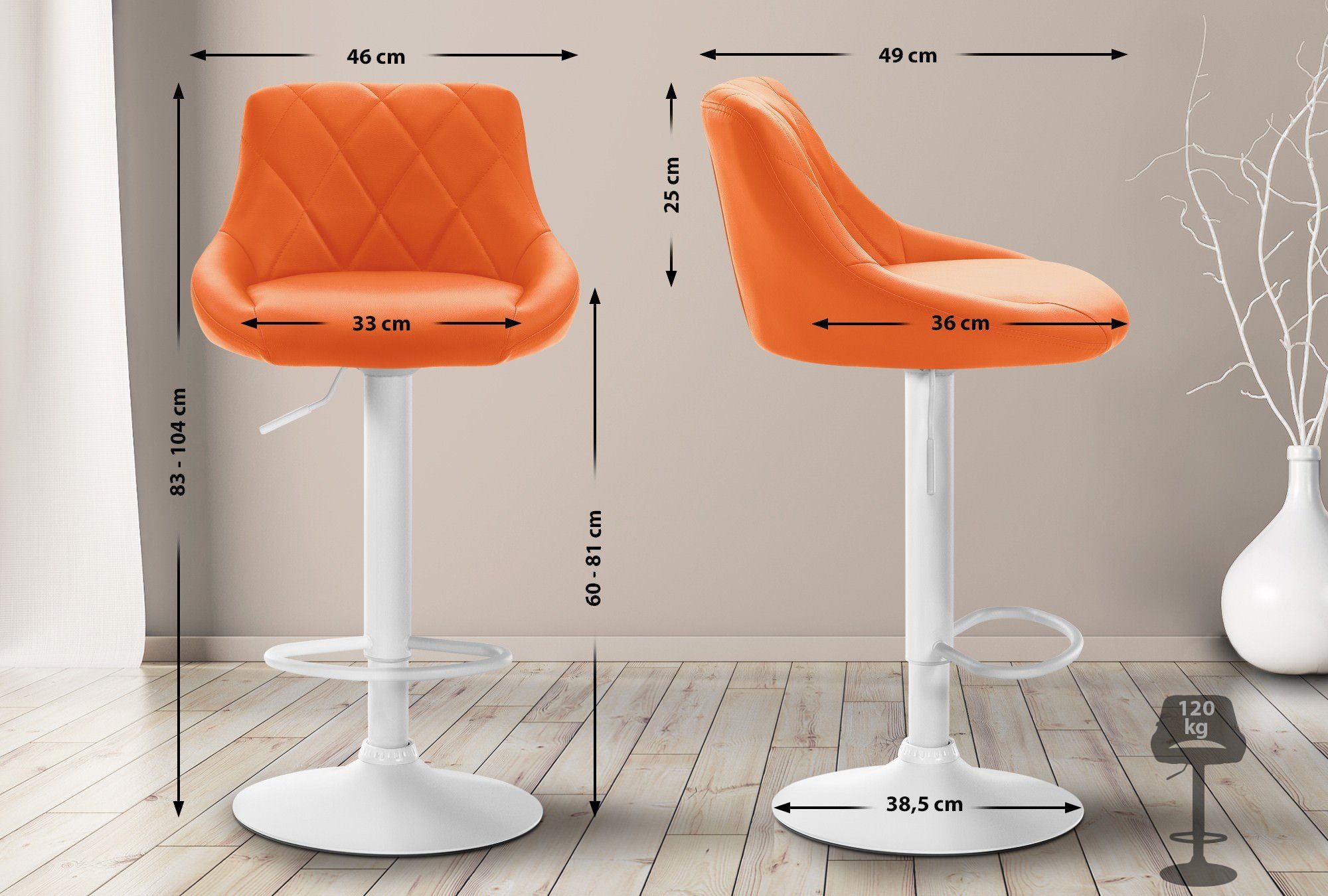 CLP Barhocker Lazio Kunstleder, höhenverstellbar und günstig online kaufen