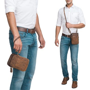 STILORD Handtasche "Tertius" 3-in-1 Herren Umhängetasche Leder