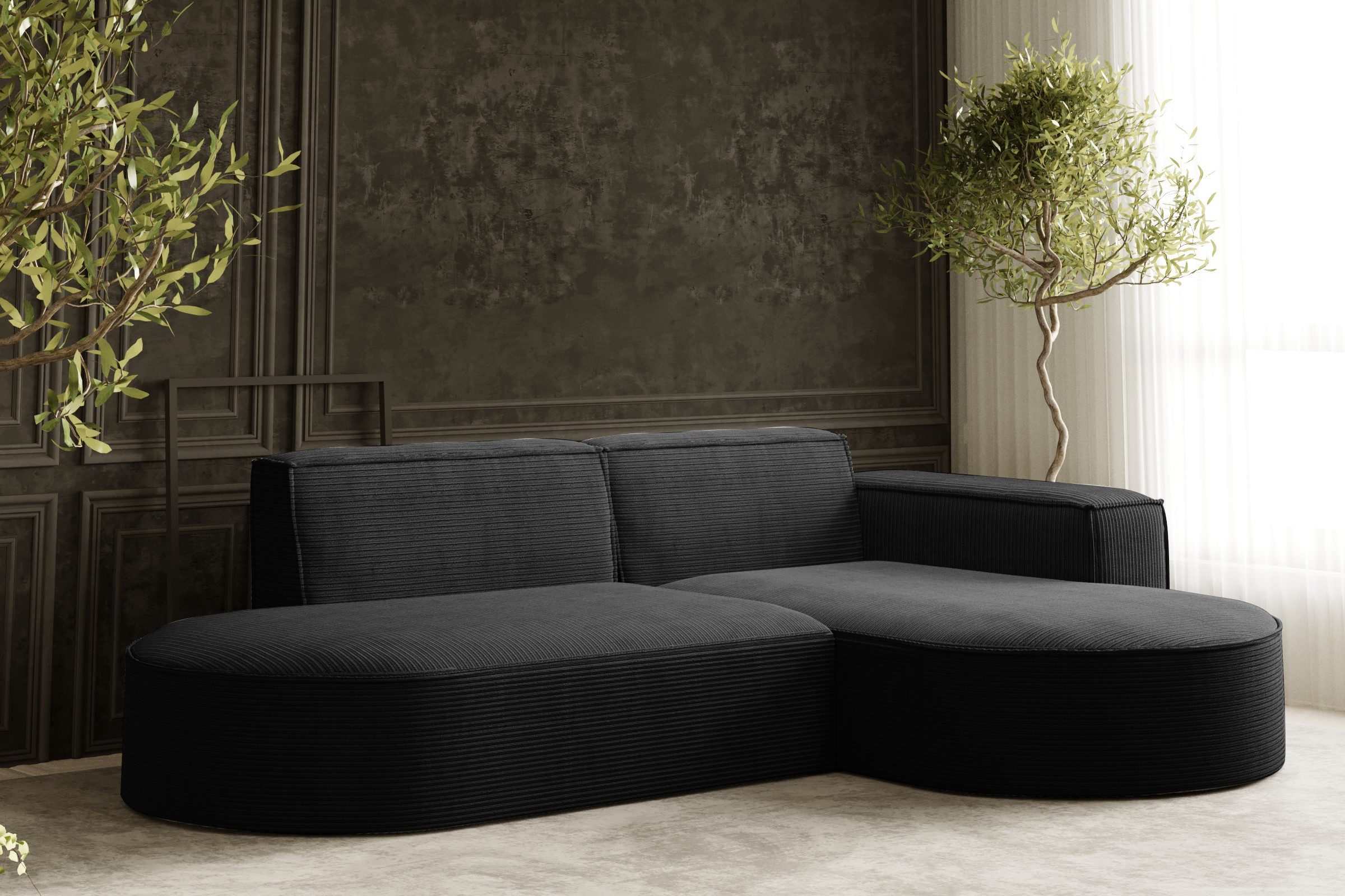 Kaiser Möbel Ecksofa Designer MODENA STUDIO L stoff Cord, Verita,Boucle, Ec günstig online kaufen