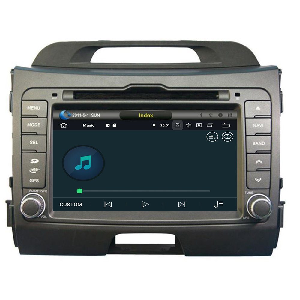 TAFFIO III Touchscreen 8" Autoradio CarPlay Einbau-Navigationsgerät Android GPS DVD Kia Sportage Für