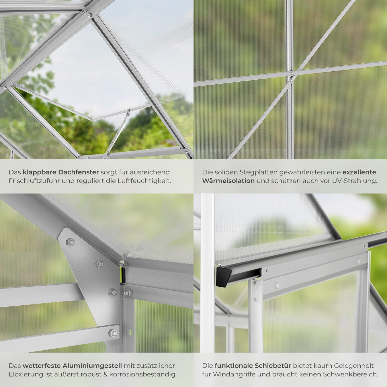 tectake Gewächshaus Anlehngewächshaus ...
