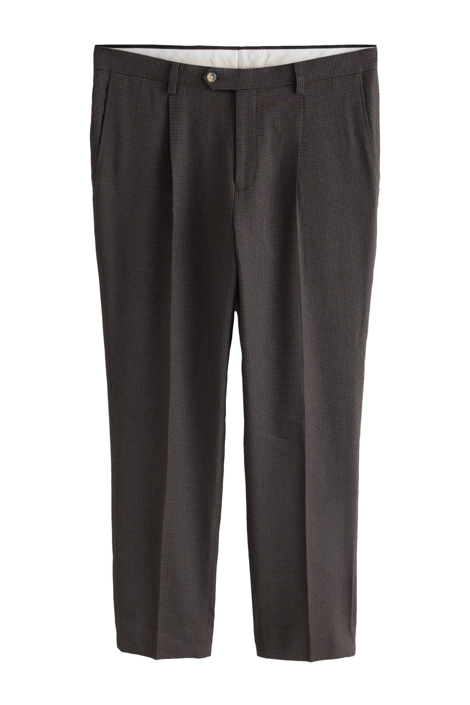 Anzughose Regular Fit Anzughose mit Mini-Hahnentritt