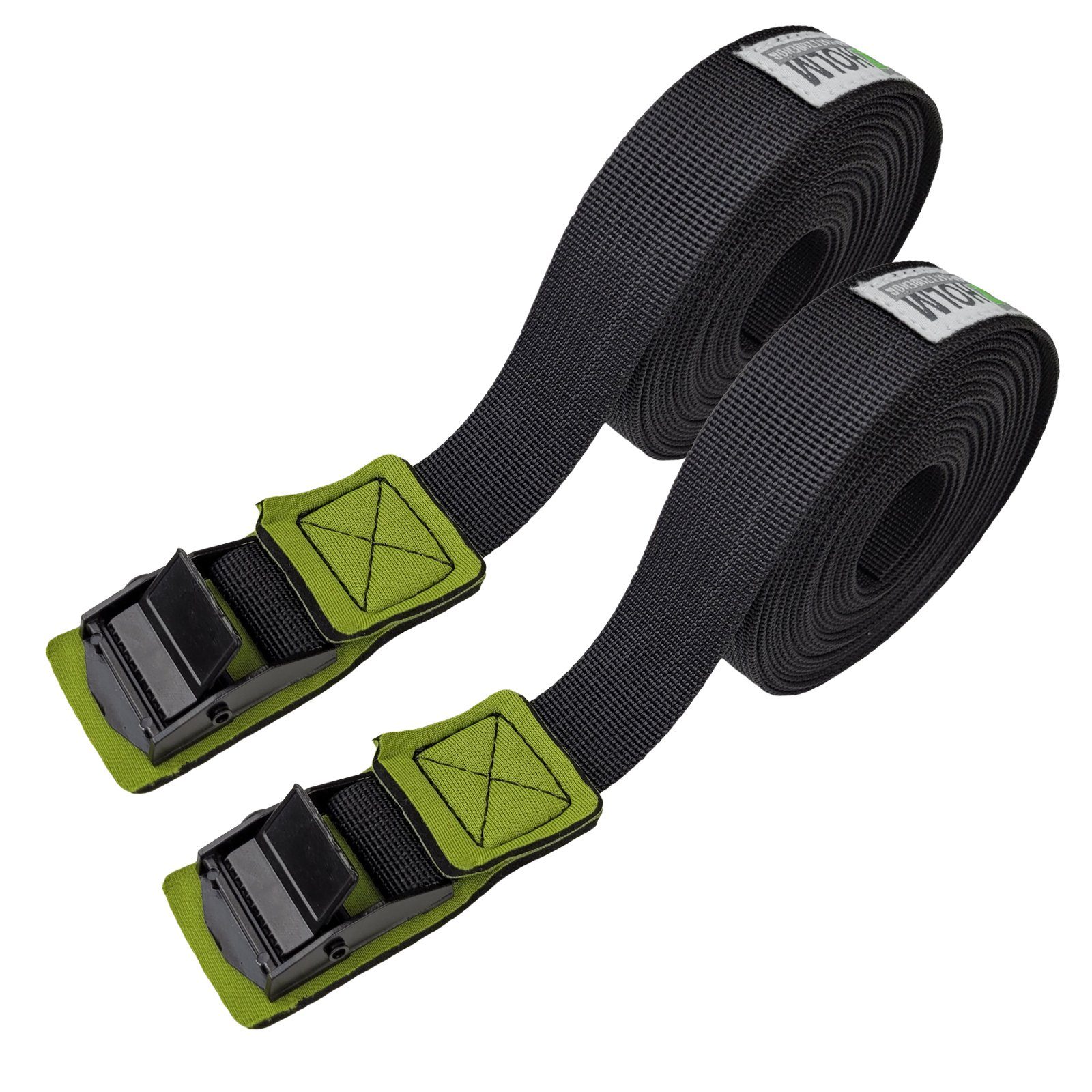 TRUTZHOLM Spanngurt 2xZurrgurt mit Klemmschloss 1 tlg. 4m 270 kg 25 mm Neopren-Polsterung (Set)