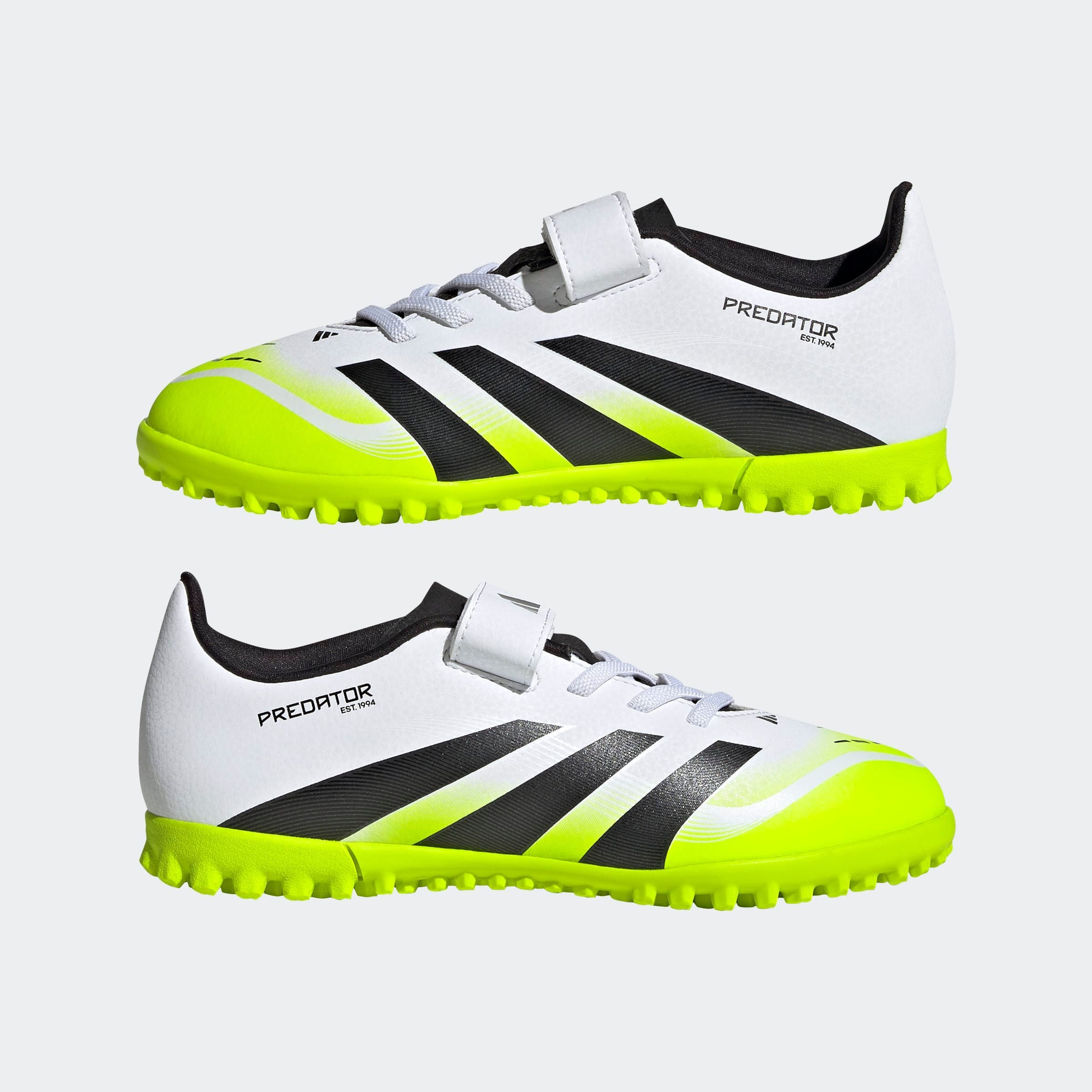 adidas Performance PREDATOR CLUB HOOK-AND-LOOP KIDS Fußballschuh für harte Untergründe Asche und Kunstrasen, für Kinder & Jugendliche