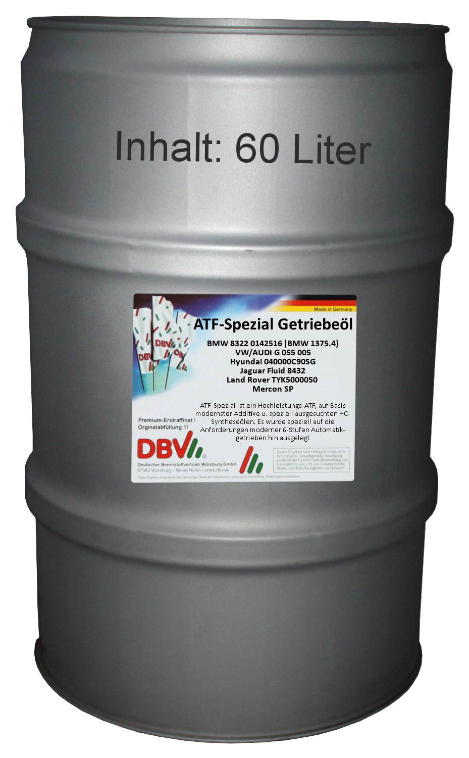 DBV Motoröl DBV ATF Spezial (VW G055 005 uvm) 60-Liter-Fass