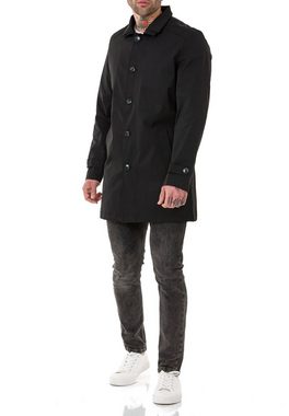 RedBridge Trenchcoat Red Bridge Herren Mantel Trenchcoat Jacke Schwarz XXL Premium Qualität