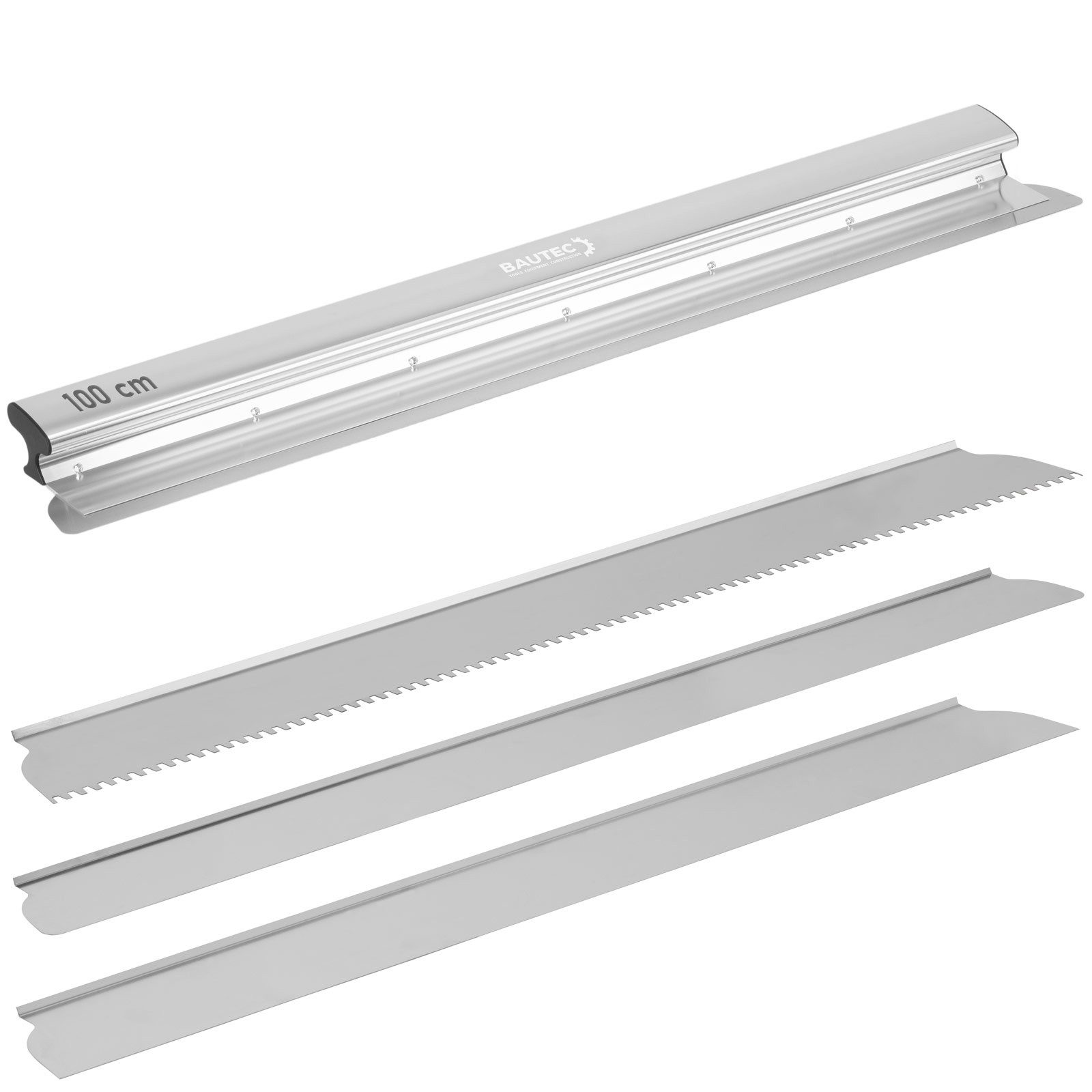 Flächenspachtel 100 cm » Profi-Set inkl. 3 verschiedene Wechselblätter aus Edelstahl