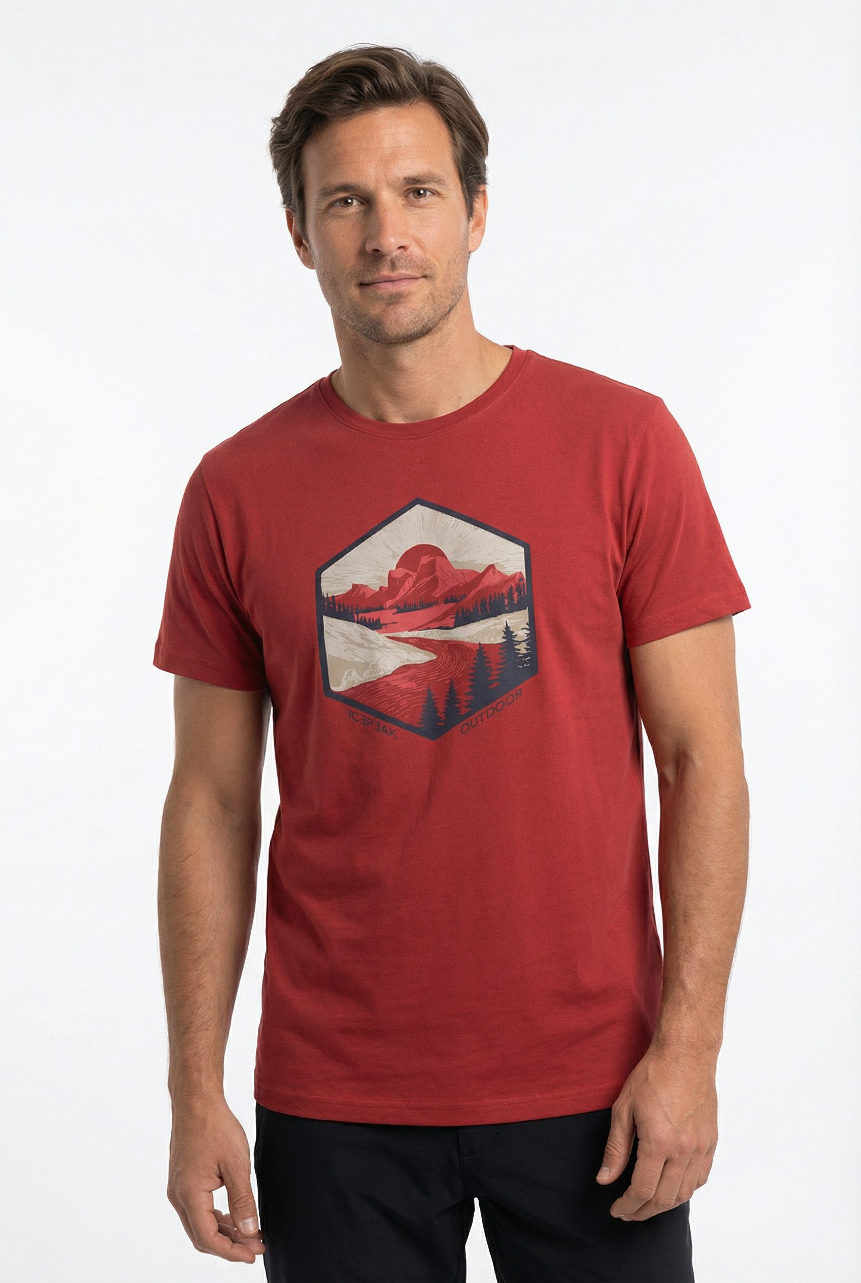 Icepeak T-Shirt MOSBACH mit Print, aus Baumwolle, klassischer T-Shirt-Schnitt